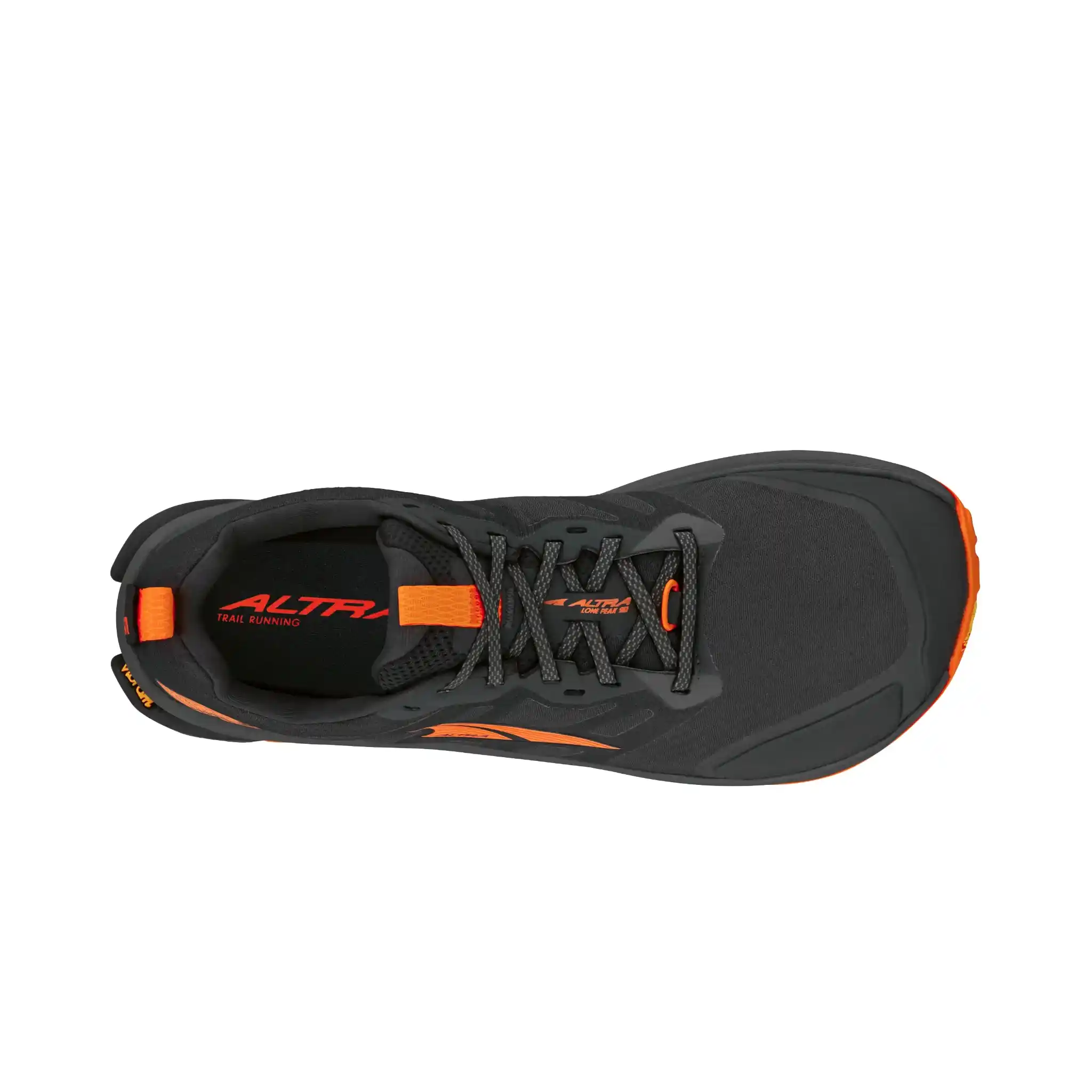 Altra Lone Peak 9+ Mens Trail Running Shoe - Black/Orange - Image 3