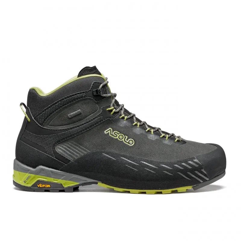 Asolo Eldo Mid Leather GV Mens Hiking Boot - Graphite/Green Oasis - Image 3