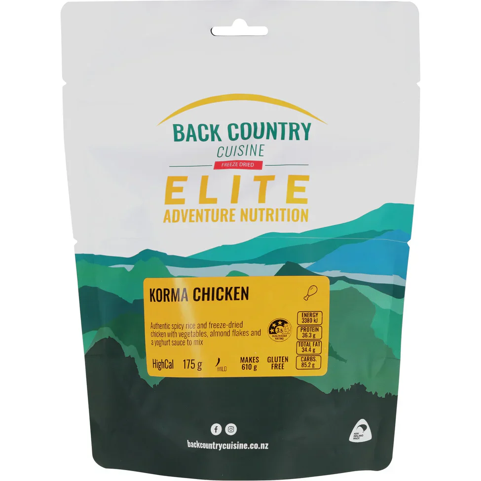 Back Country Cuisine Freeze Dried Food - Elite Korma Chicken