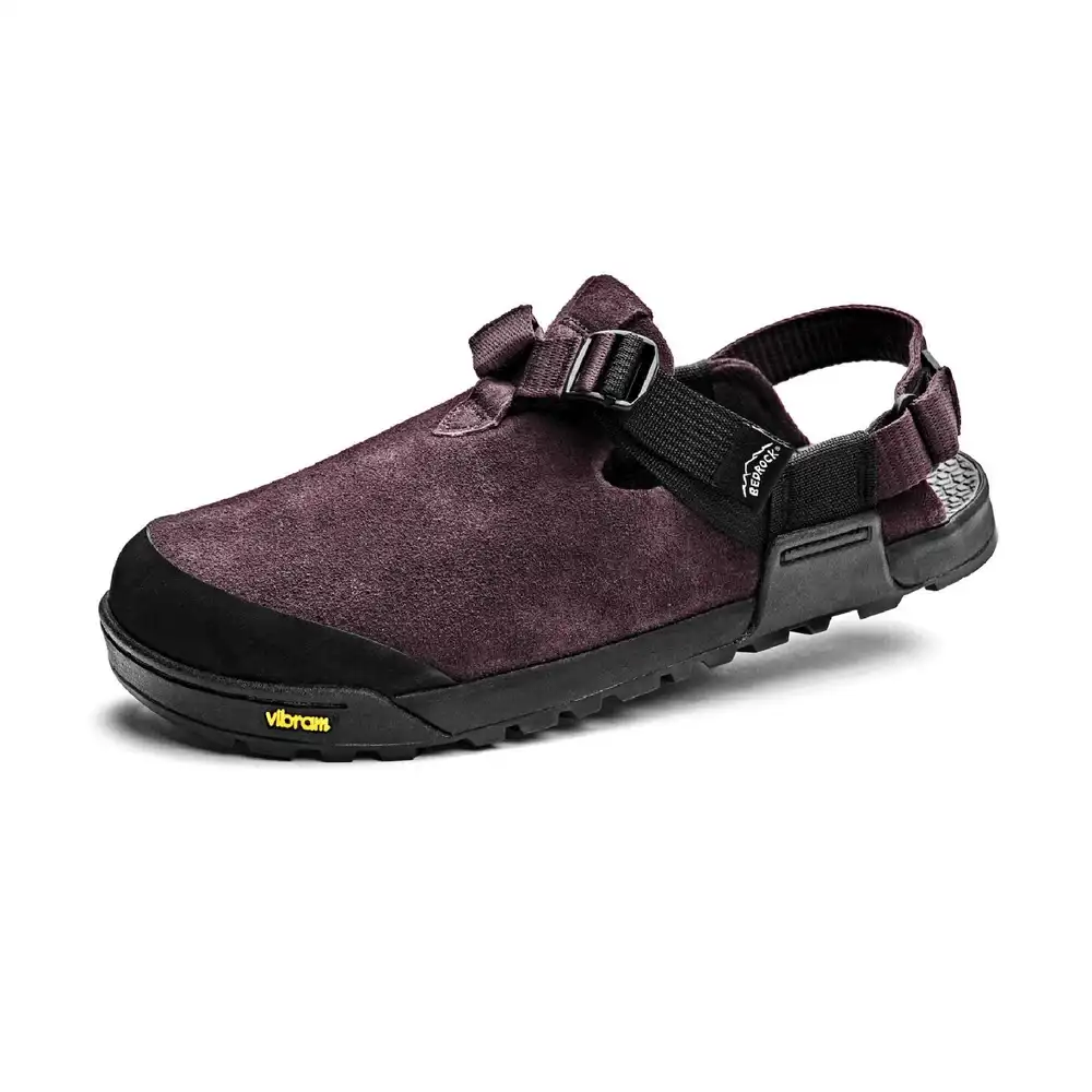Bedrock Sandals Mountain Clog Suede Leather - Deep Plum - Image 2
