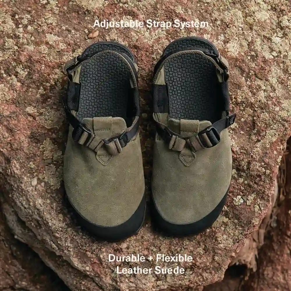 Bedrock Sandals Mountain Clog Suede Leather - Sagebrush - Image 6
