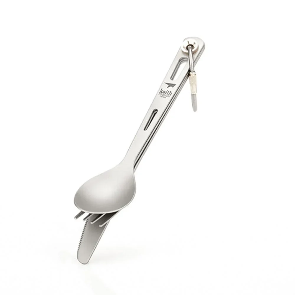 Keith 3 Piece Titanium Cutlery Set - Image 2