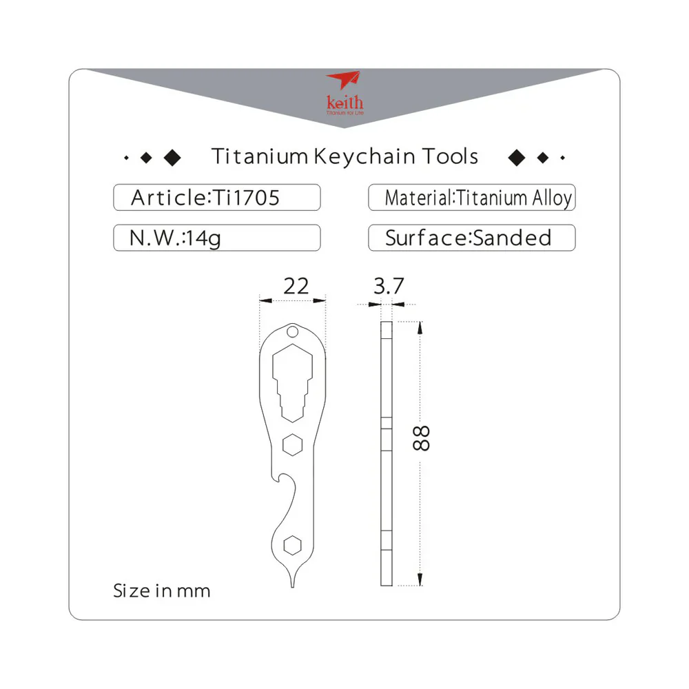 Keith Titanium Keychain Tools - Image 5