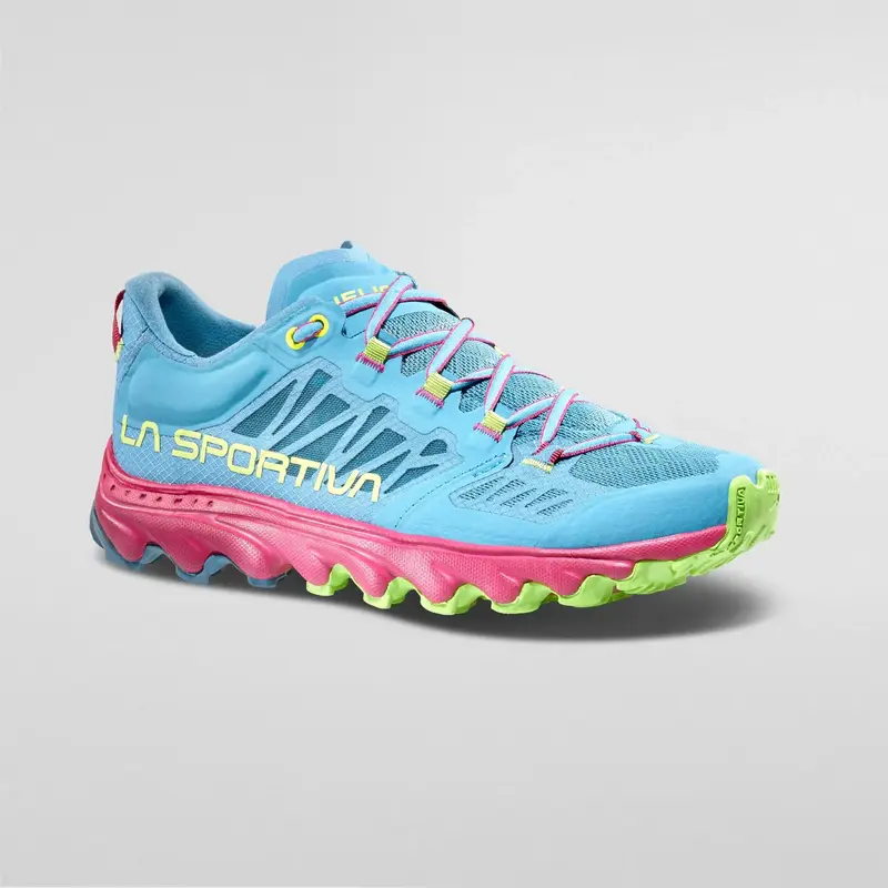 La Sportiva Helios III Womens Trail Running Shoe - Topaz/Red Plum