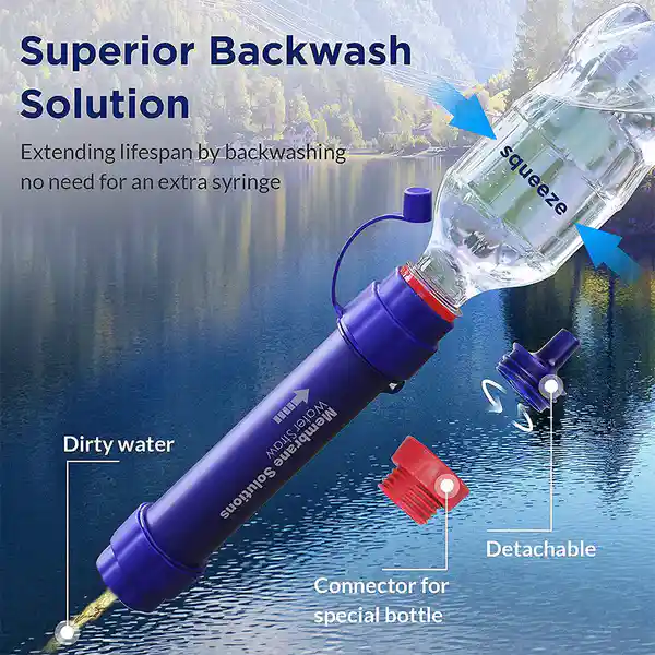 SimPure Emergency Survival Water Filter Straw - Image 3