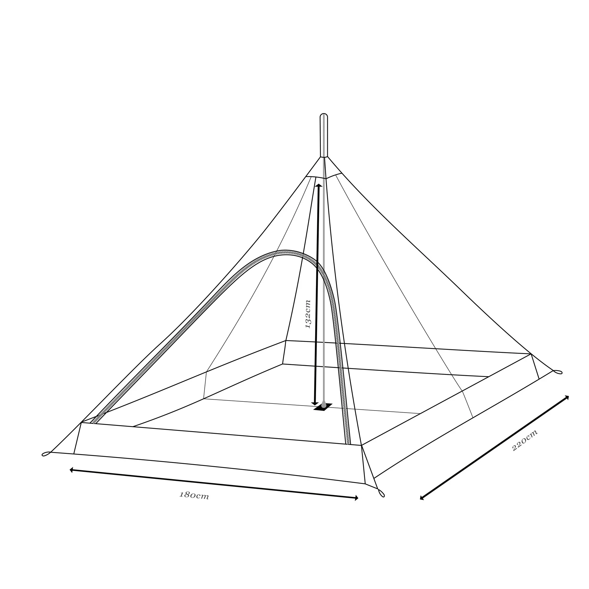 Mont Hypermid 2 Ultralight Pyramid Tent Full Inner - Image 6