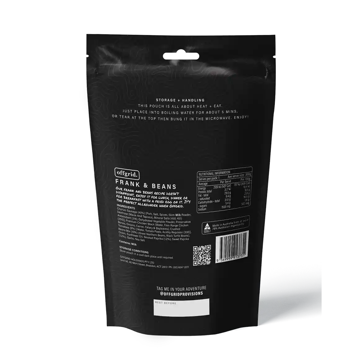 Offgrid Frank & Beans 300g Heat & Eat Meal - Image 2