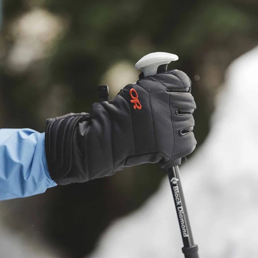 Outdoor Research Ascendant Sensor Gloves - Black/Tomato - Image 3