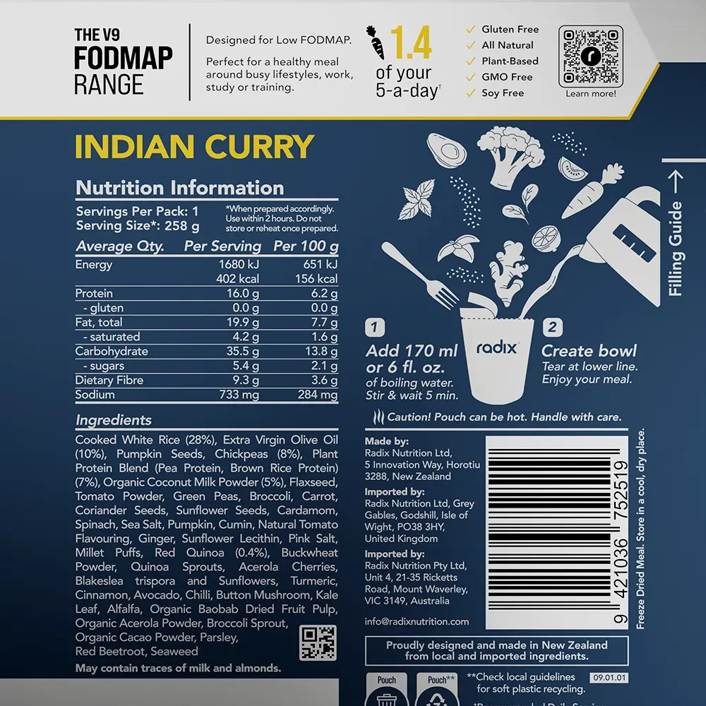 Radix Nutrition FODMAP Meals - 400 Kcal - Image 9