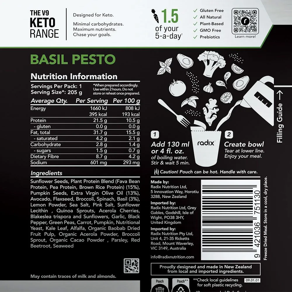 Radix Nutrition Keto Meals v9.0 - 600 Kcal - Image 2