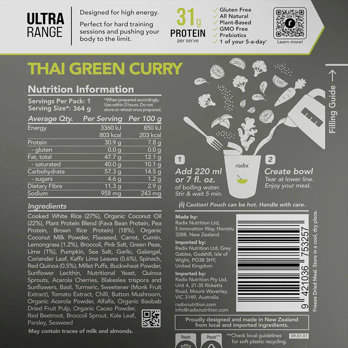 Radix Nutrition Ultra Meal - 800Kcal - Image 10