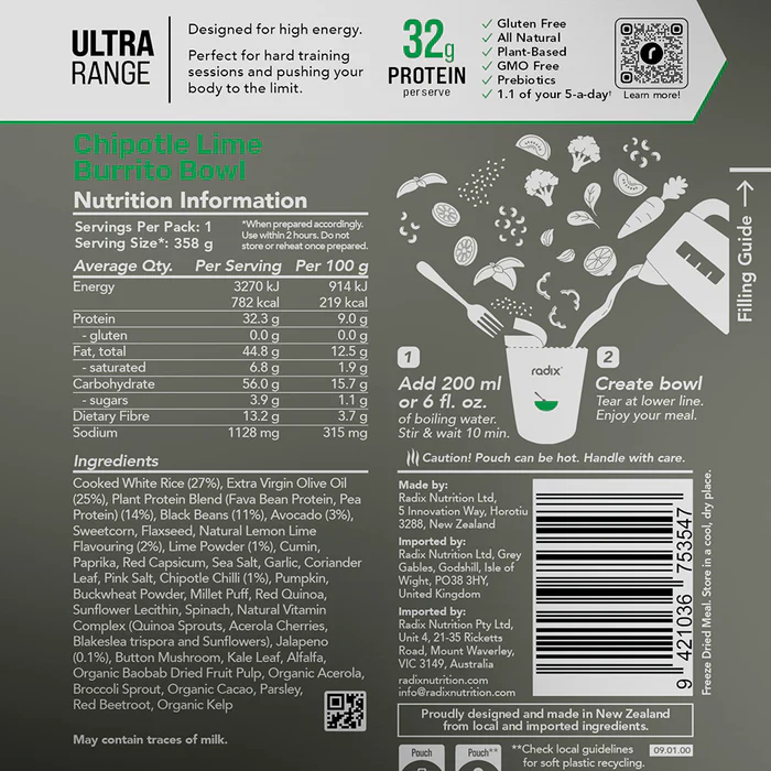 Radix Nutrition Ultra Meal - 800Kcal - Image 2