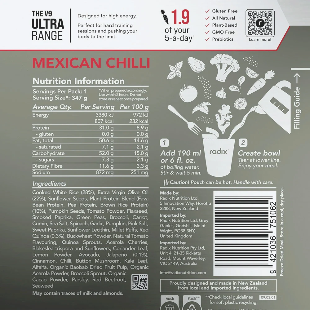 Radix Nutrition Ultra Meals v9.0 - 800 Kcal - Image 15