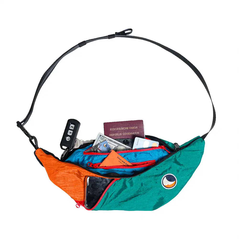 Ticket To The Moon Upcycled Sling Bag - Unique Edition - Image 2