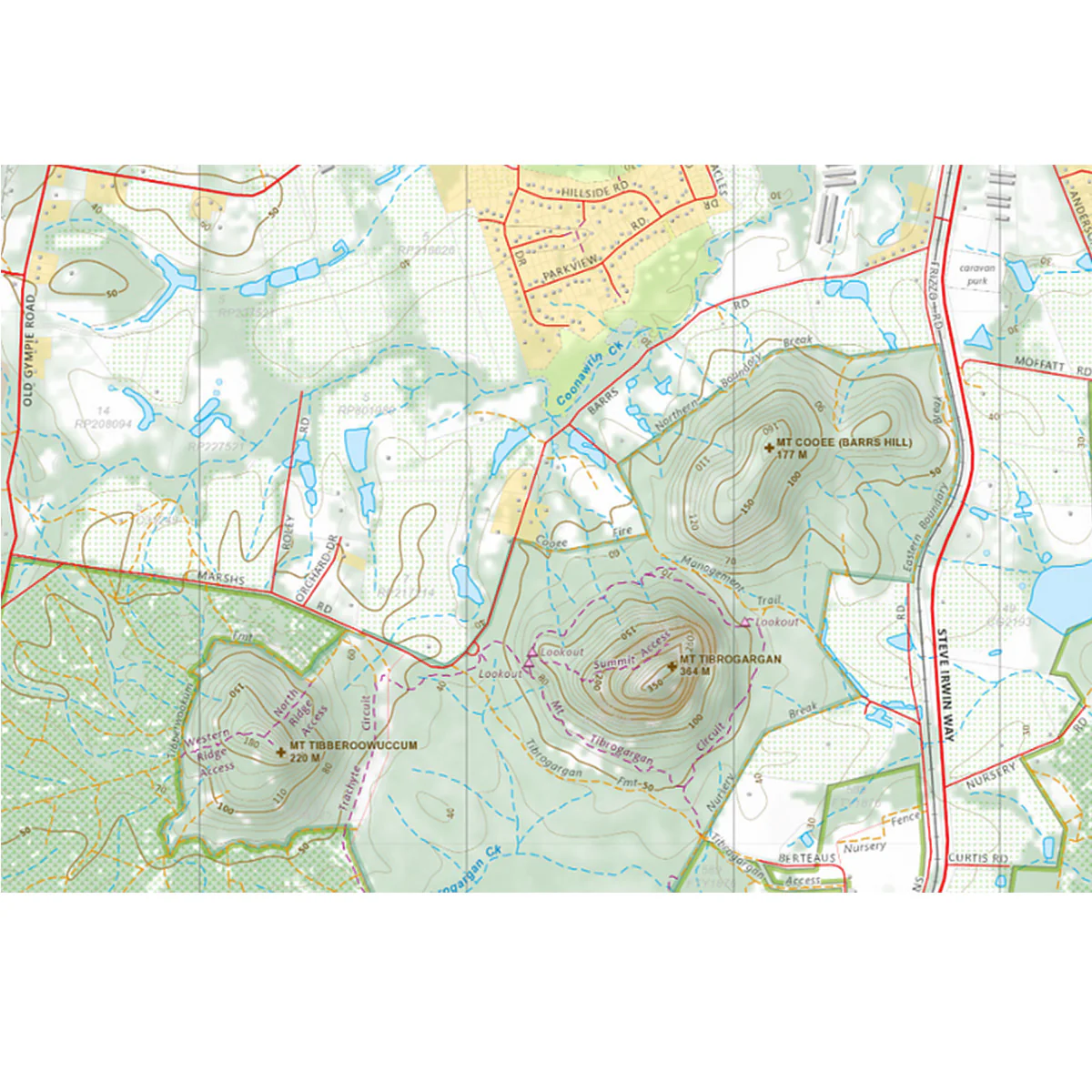 World Wide Maps Glasshouse Mountains Map - Image 2
